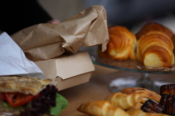 A spread of rescued pastries and sandwiches